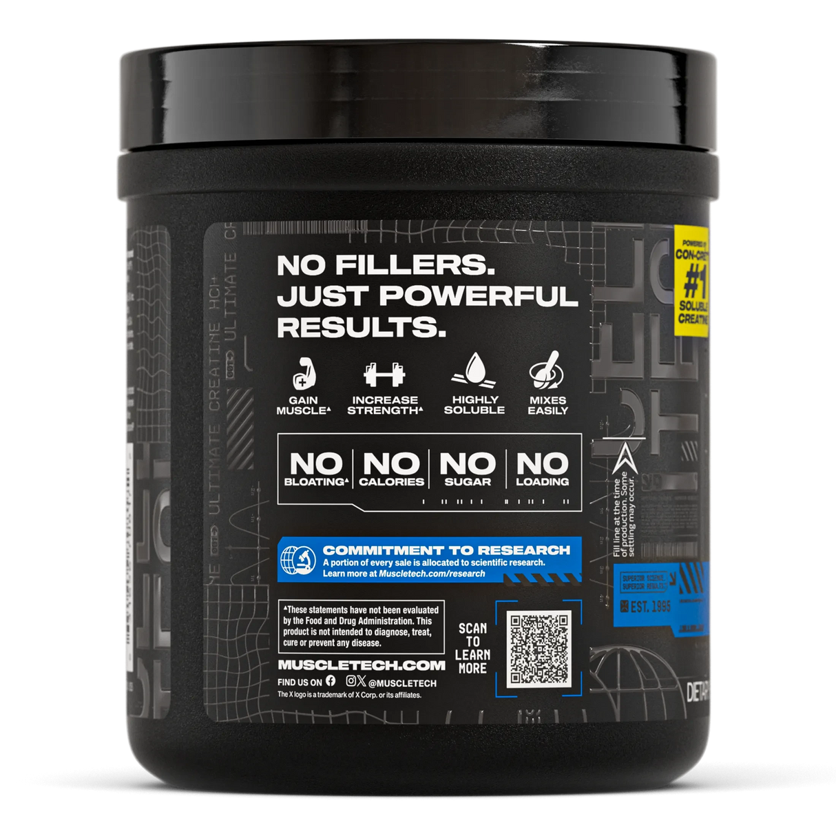 MuscleTech Cell-Tech HCl 120 Servicios – Creatina de Nueva Generación para Fuerza y Músculo Seco