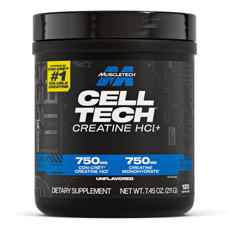 MuscleTech Cell-Tech HCl 120 Servicios – Creatina de Nueva Generación para Fuerza y Músculo Seco