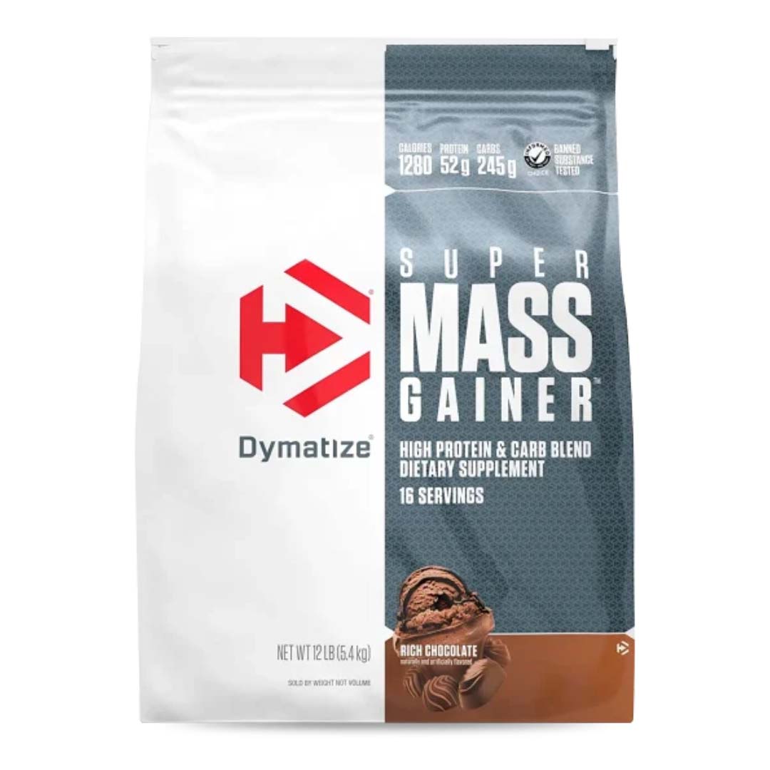 Dymatize Super Mass Gainer 12 lb Rich Chocolate – Suplemento Ganador de Peso con 52 g de Proteína y BCAA