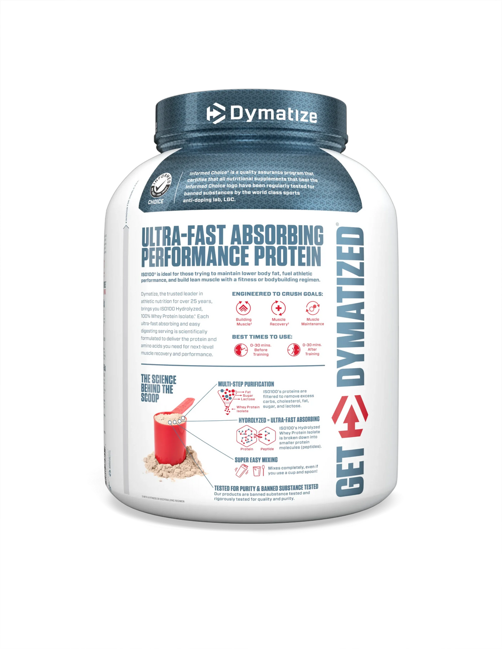 DYMATIZE PROTEINA ISO 100 5 LB CHOCOLATE PEANUT BUTTER 2