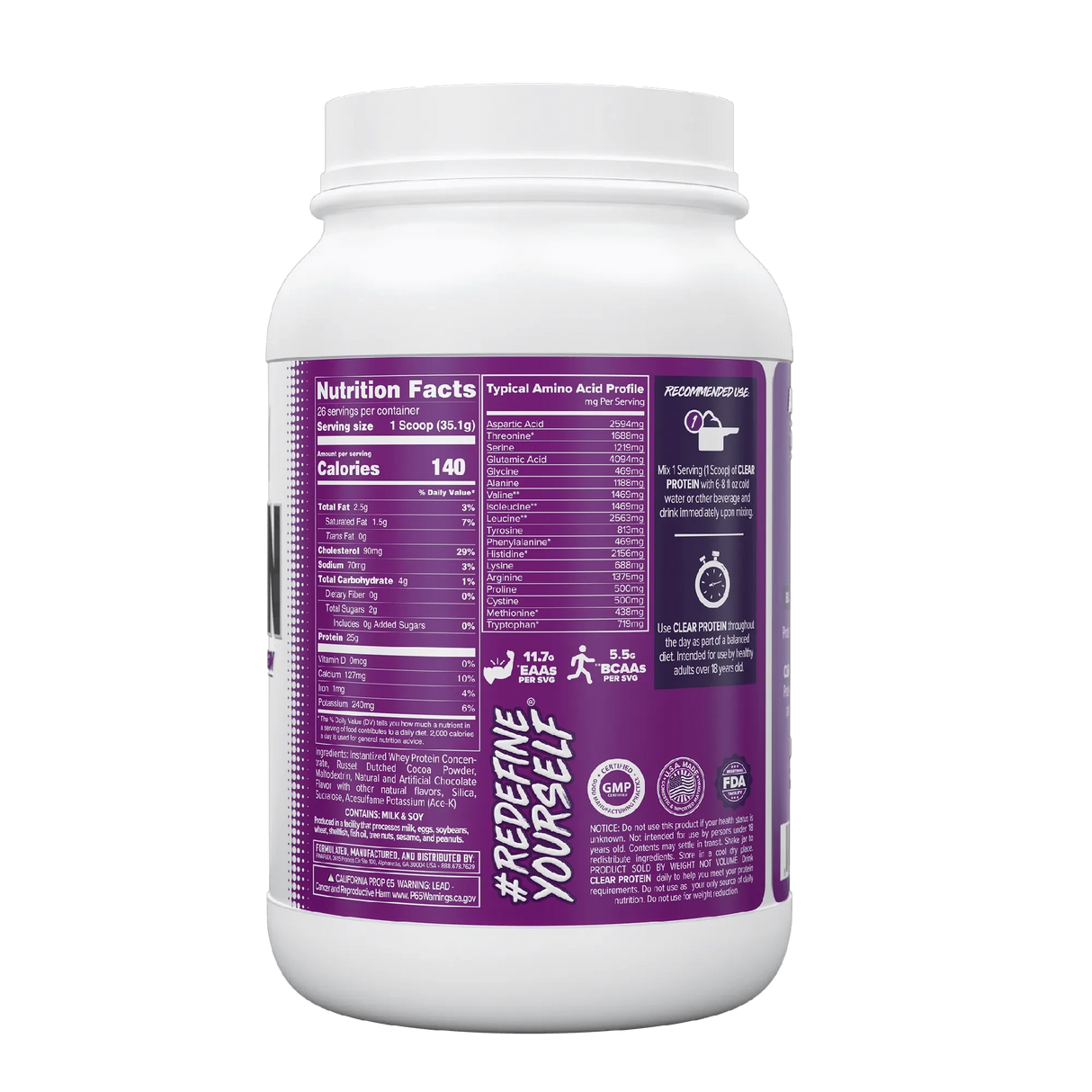 Finaflex Clear Protein 2 lb Double Chocolate – Proteína Ultra-Filtrada para Músculo Magro y Definición
