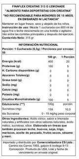 Finaflex Creatina 310 g Lemonade – Creatina Monohidratada Pura con Sabor Premium