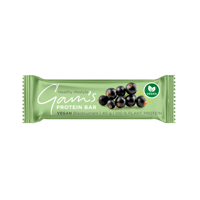 GAMS BARRA PROTEINA VEGAN 40 G BLACKCURRANT