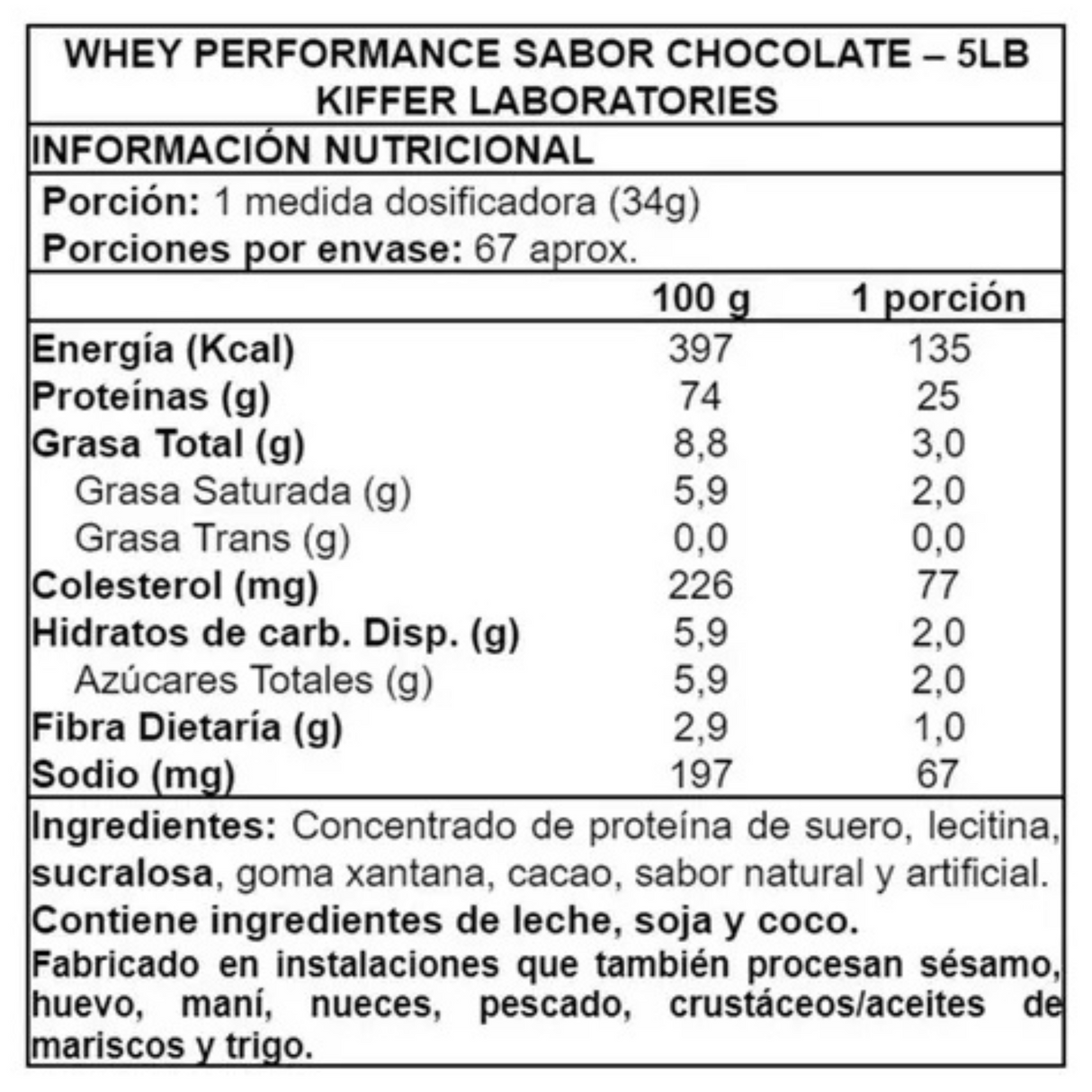 100% Whey Performance (5 lb) - Kiffer