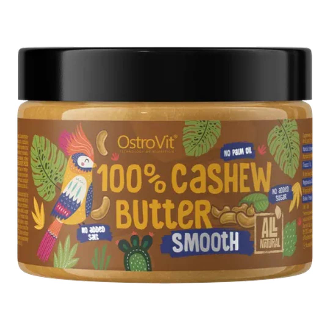 Mantequilla de Anacardo 100% Cashew Butter 500 g Smooth – Alta en Proteínas y Grasas Saludables, Sin Azúcar ni Sal Añadida