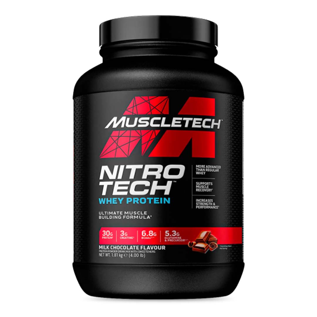 Nitro Tech 4 LB | 30g Proteína, 3g Creatina, 41 Porciones