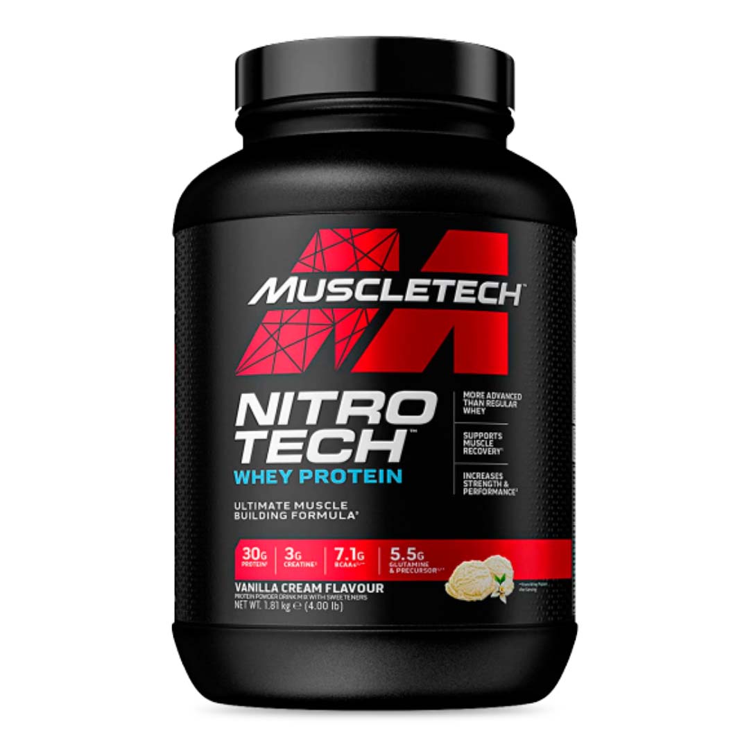 Nitro Tech 4 LB | 30g Proteína, 3g Creatina, 41 Porciones