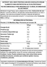 OstroVit 100% Whey Protein 2000 g Chocolate Dream – Proteína de Suero Certificada, 66 Porciones, Calidad Europea