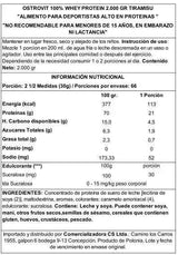 OstroVit 100% Whey Protein 2000 g Tiramisu – Proteína de Suero Certificada, 66 Porciones, Calidad Europea