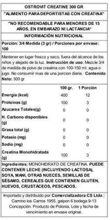 OstroVit Creatina Monohidratada 300 g Sin Sabor – 60 Porciones de 5 g, Calidad Europea Certificada