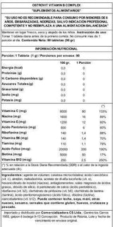 OstroVit Vitamina B Complex 90 Tabs – Complejo Vitamínico B para Energía, Metabolismo y Sistema Nervioso
