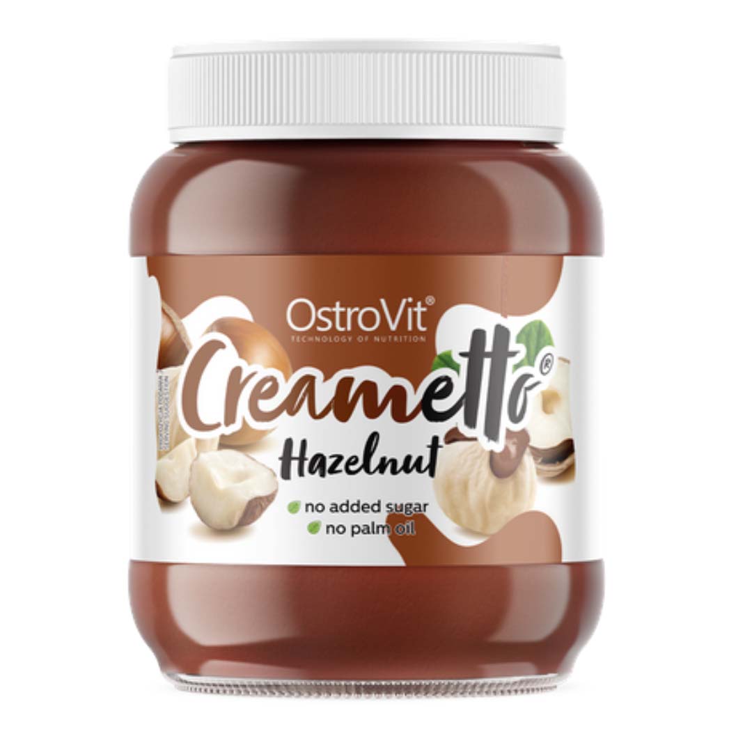OstroVit Snack Creametto 350 g Sabor Hazelnut – Crema Saludable Sin Azúcar Añadido y Sin Aceite de Palma