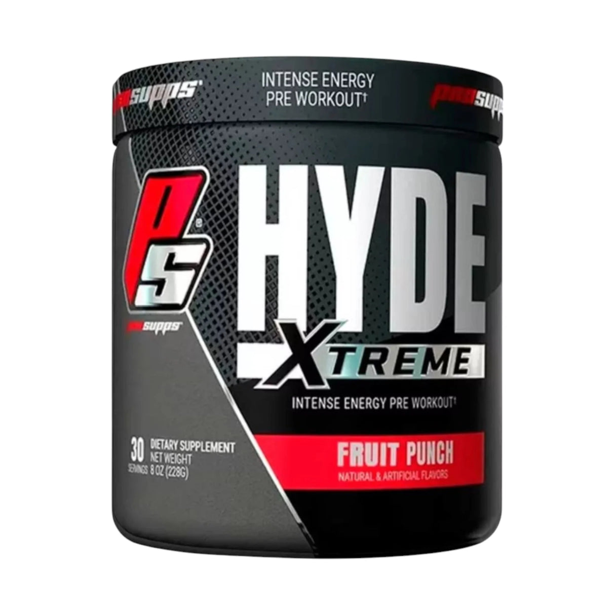 ProSupps Hyde Xtreme Pre-Workout 195 g en envase negro sabor Blue Razz Blitz