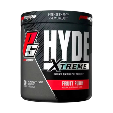 ProSupps Hyde Xtreme Pre-Workout 195 g en envase negro sabor Blue Razz Blitz
