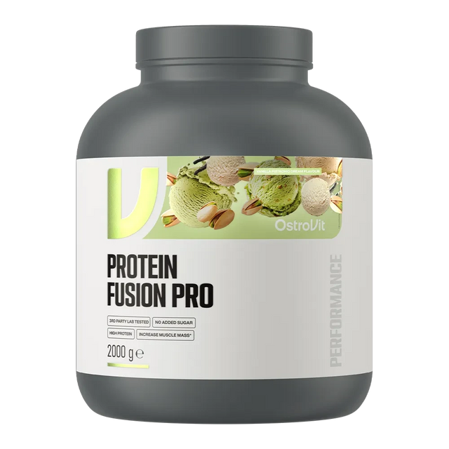 OstroVit Fusion Pro 2000 g Vanilla Pistachio Dream – Proteína Multicomponente, 66 Porciones para Síntesis Muscular
