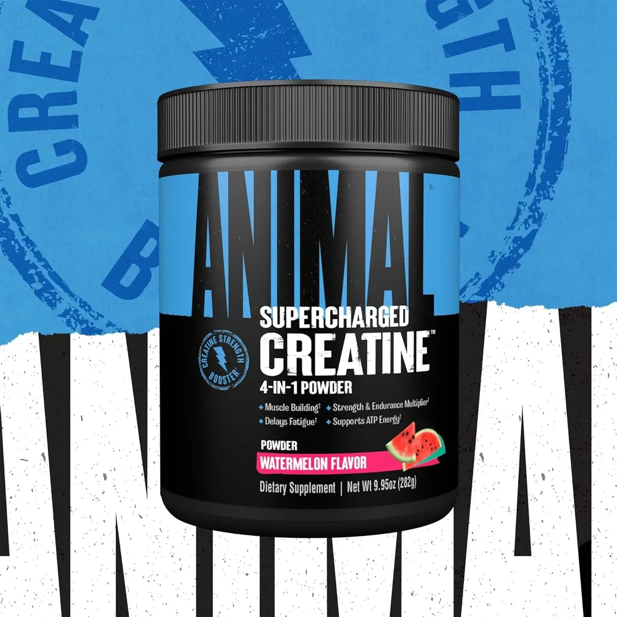 Animal Creatina Super Charger 282 g Watermelon – Universal Nutrition, Creatina Premium para Atletas