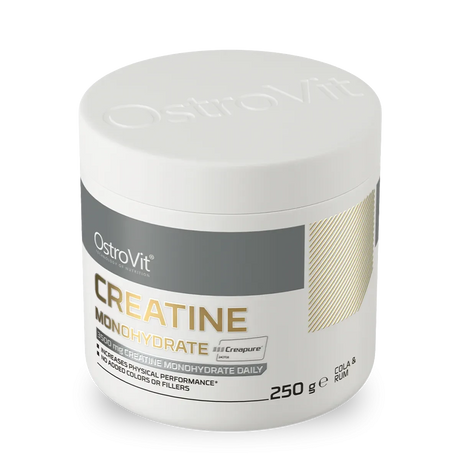 OstroVit Creatina Creapure 250 g Cola and Rum – Creatina Alemana Certificada de la Más Alta Pureza