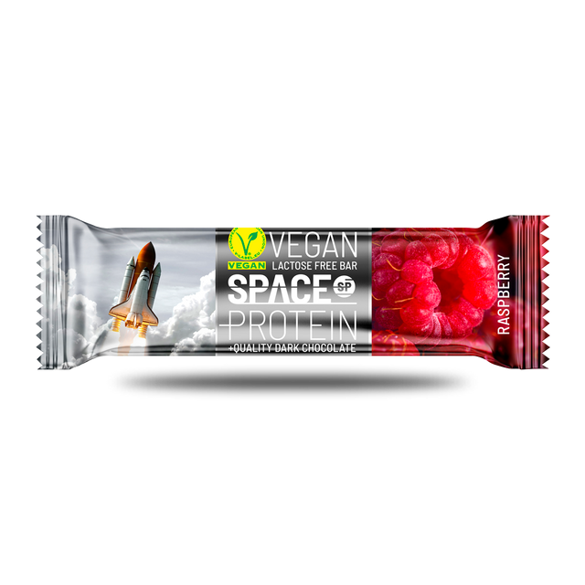 SPACE PROTEIN BARRA PROTEINA VEGAN 40 G RASPBERRY