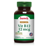 Sunvit Vitamina B12 12 mcg 60 Cápsulas Veganas – Energía, Sistema Nervioso y Salud Celular