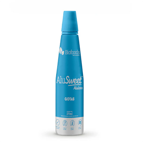 Envase de Alusweet Líquido de 270 ml. Endulzante sin calorías para bebidas y repostería