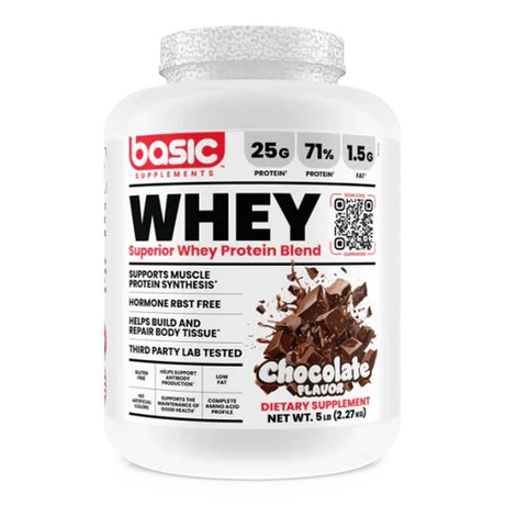 Basic Supplements Whey Protein Concentrada 5 Lb Chocolate | 25g de Proteína por Porción