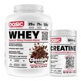 Pack Basic Nutrition: Whey 5lbs + Creatina | Stack de Aumento Muscular