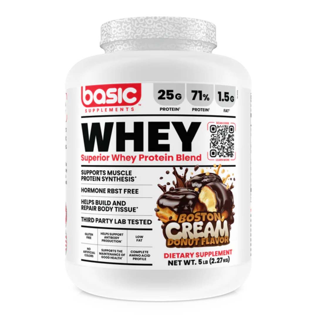 Basic Whey 5 LB | 25g Proteína, Sin Gluten, 64 porciones
