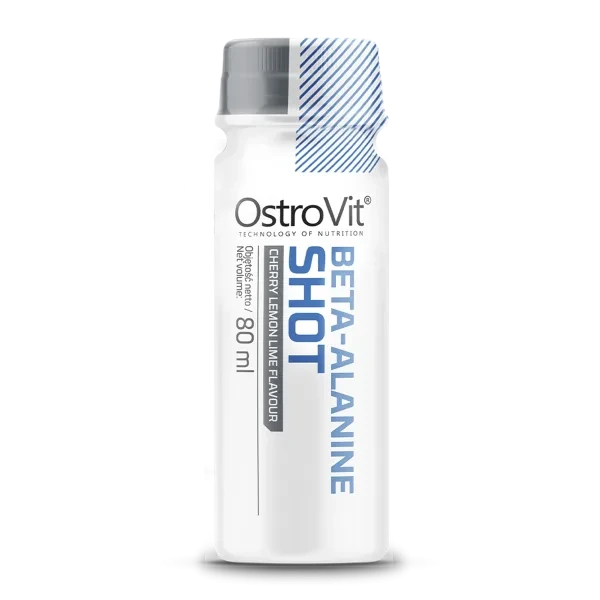 OstroVit Beta-Alanina Shot 80 ml Cherry Lemon Lime – Resistencia Muscular, Anti-Fatiga, Listo para Tomar