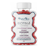 Gomitas de biotina Perfect Bear sabor berries - 150 mcg de biotina por porción, 60 gomitas sin azúcar - vista frontal del envase