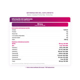 Biotina + Complejo B Perfect Bear — información del suplemento por porción, datos verificados del envase