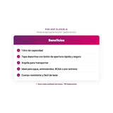 Botella de Agua Applied Nutrition — 1 litro de capacidad; Tapa deportiva con botón de apertura rápida y seguro; Argolla para transportar; Ideal para agua, aminoácidos, BCAA o pre-entreno; Cuerpo resistente y fácil de lavar