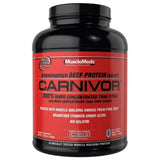 Proteína Carnivor MuscleMeds 4,18 lb sabor Chocolate — 23 g de proteína de carne por porción — vista frontal del envase