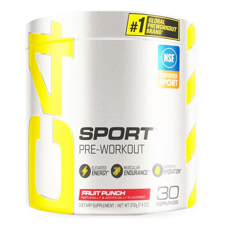 Cellucor C4 Sport Pre-Workout 270 g en envase azul sabor Fruit Punch