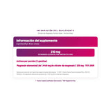 Citrato de Magnesio Perfect Bear — información del suplemento por porción, datos verificados del envase