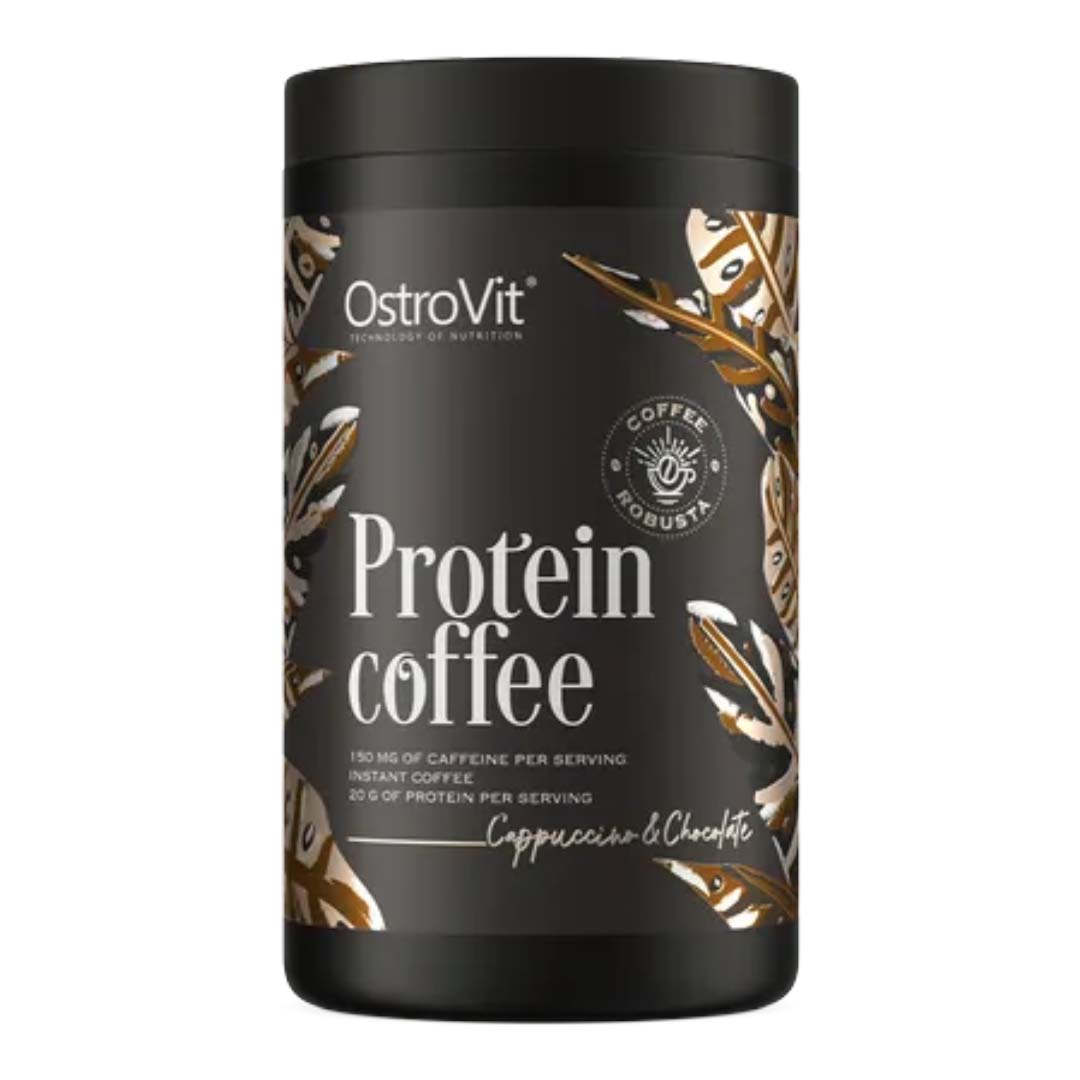 OstroVit Protein Coffee 360g sabor Chocolate o Cappuccino Chocolate con 20g de proteína y 150mg de cafeína por porción – Energía y nutrición en un solo batido | TBH Suplementos Chile