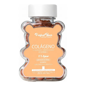 Colágeno con Vitamina C de Perfect Bear — gomitas con 1.000 mg de colágeno hidrolizado y vitamina C, sabor frutos del bosque — envase osito de 60 gomitas
