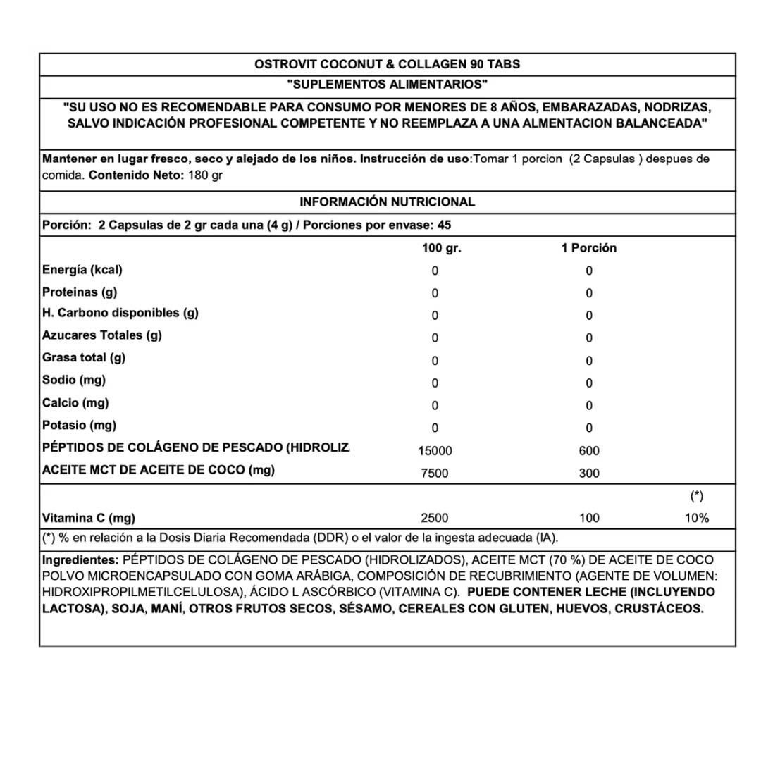 Colágeno y coconut OstroVit
