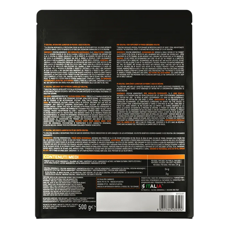 EthicSport Creatina Monohidrato 500 g Sin Sabor – Micronizada, Certificada, Made in Italy