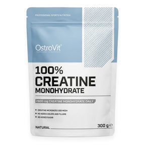 Creatina Monohidratada Ostrovit 300 g - 3 g de creatina por porción - vista frontal del envase