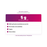 Creatina Monohidratada Winkler — 5 g de creatina por porción; 5000 mg (5 g) de monohidrato por porción; Micronizada: alta solubilidad; Vegana; Marca chilena