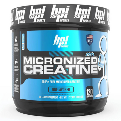 creatina monohidrato micronizada de 120 porciones de la marca bpi sports