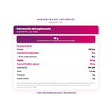 Energel QNT — información del suplemento por porción, datos verificados del envase