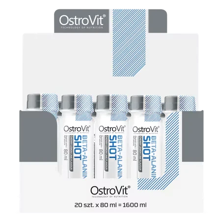 OstroVit Beta-Alanina Shot 80 ml Cherry Lemon Lime – Resistencia Muscular, Anti-Fatiga, Listo para Tomar