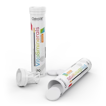 OstroVit Vitamins & Minerals 20 Tabs Efervescentes Naranja – Multivitamínico en Bebida, Fácil y Rápido