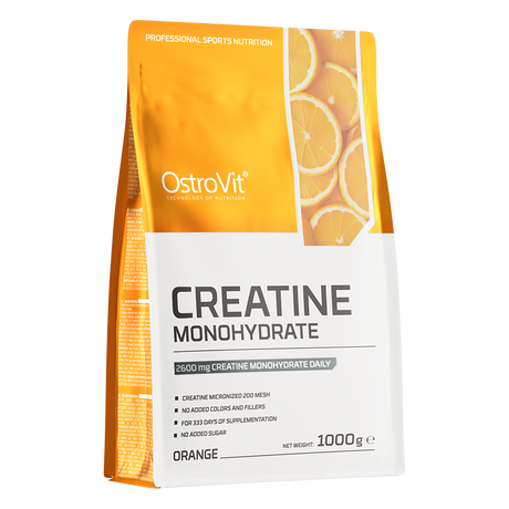 OstroVit Creatina Monohidratada 1 kg Orange – Formato Ahorro con +200 Servicios de 5 g