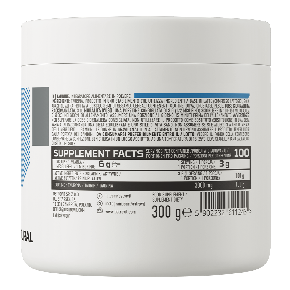 OSTROVIT AMINO TAURINA 300 G SIN SABOR 3
