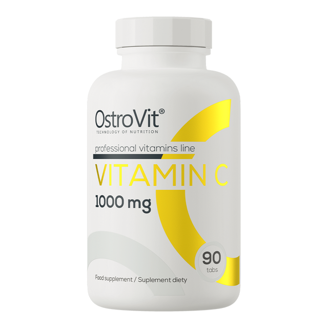 OstroVit Vitamina C 1000 mg 90 Cápsulas – Ácido L-Ascórbico Puro, Sistema Inmune y Antioxidante