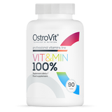 OstroVit 100% Vit&Min 90 Tabs – Multivitamínico Completo con 28 Vitaminas y Minerales para Deportistas