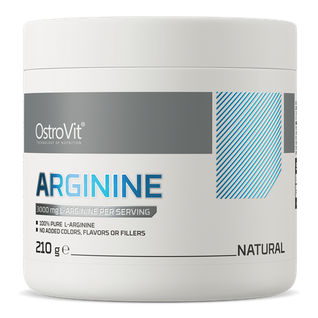 OstroVit L-Arginina 210 g Sin Sabor – Precursor de Óxido Nítrico para Pump y Rendimiento