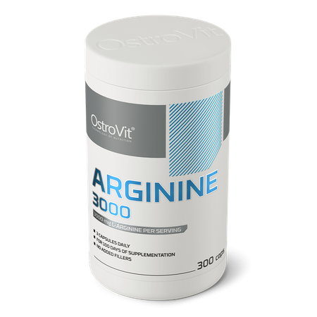 OstroVit L-Arginina 3000 mg 300 Cápsulas – Mayor Formato, Mejor Precio por Dosis para Pump y Rendimiento
